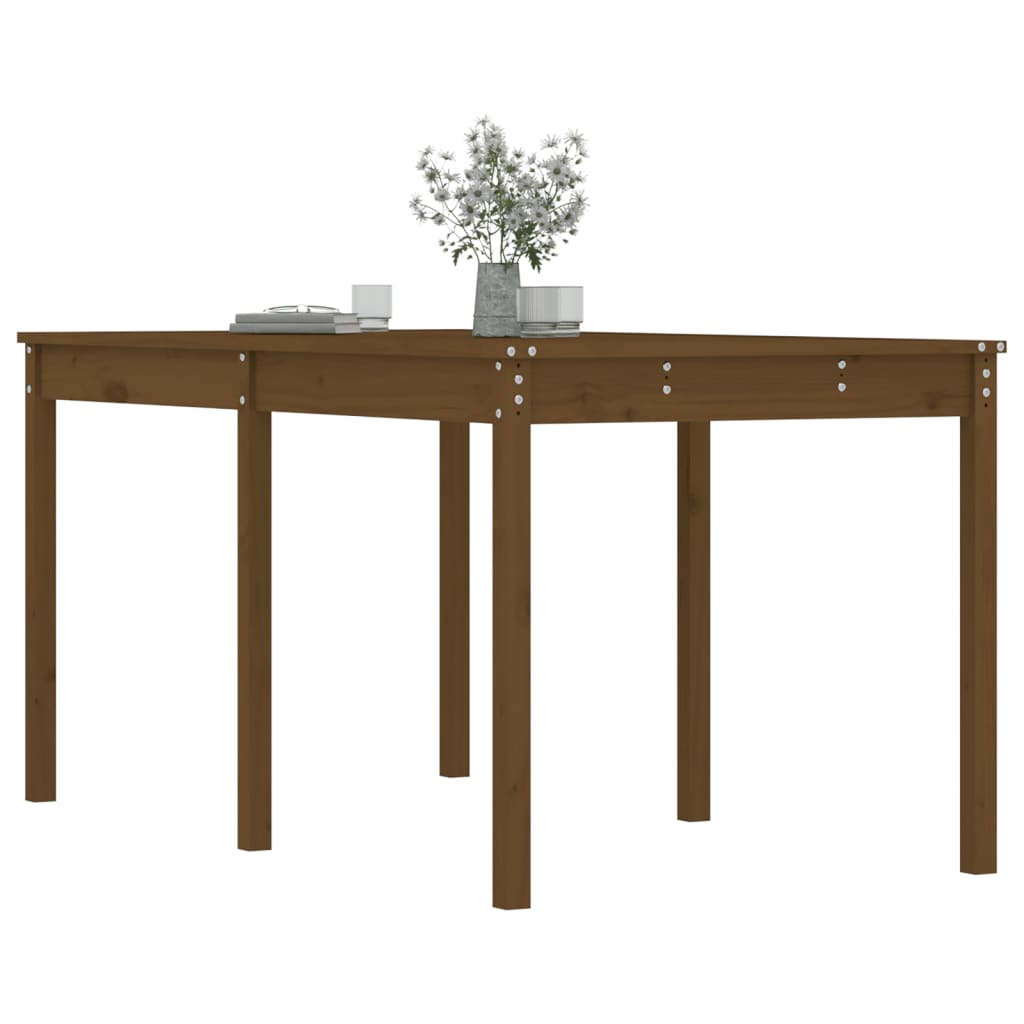 Tuintafel 159,5x82,5x76 cm massief grenenhout honingbruin