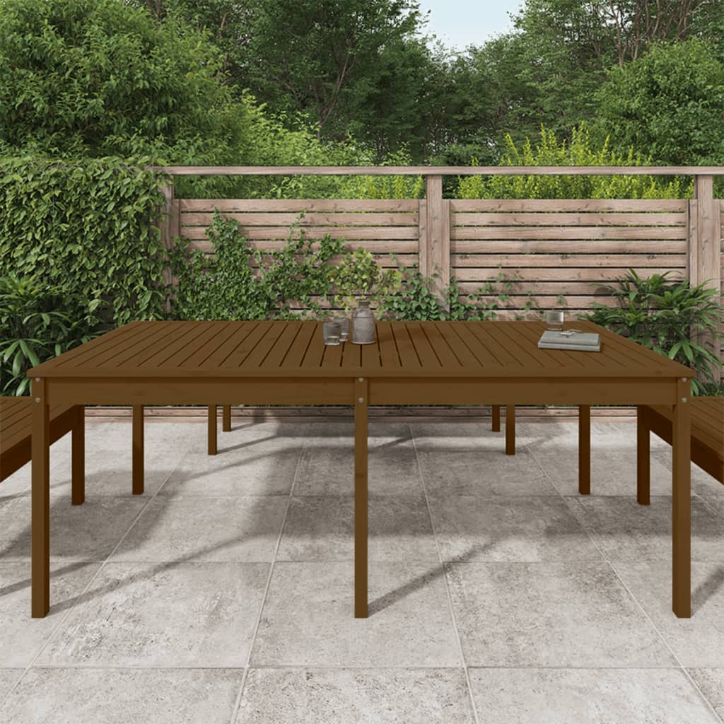 Tuintafel 203,5x100x76 cm massief grenenhout honingbruin