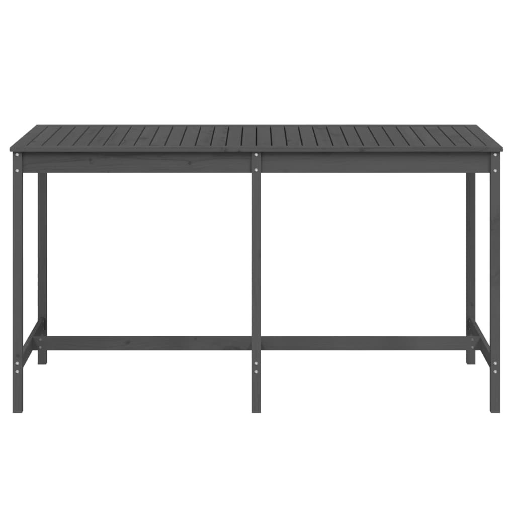 Tuintafel 203,5x90x110 cm massief grenenhout grijs