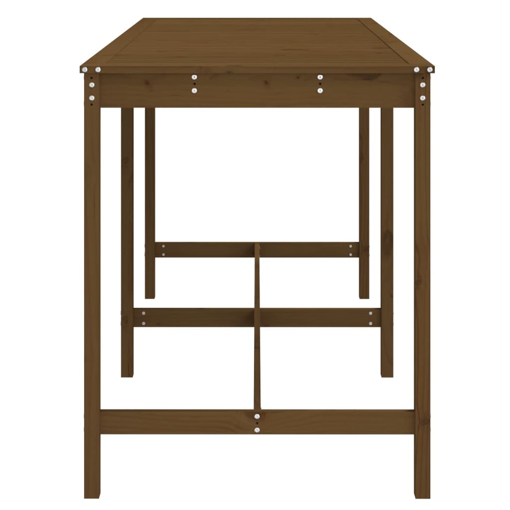 Tuintafel 203,5x90x110 cm massief grenenhout honingbruin