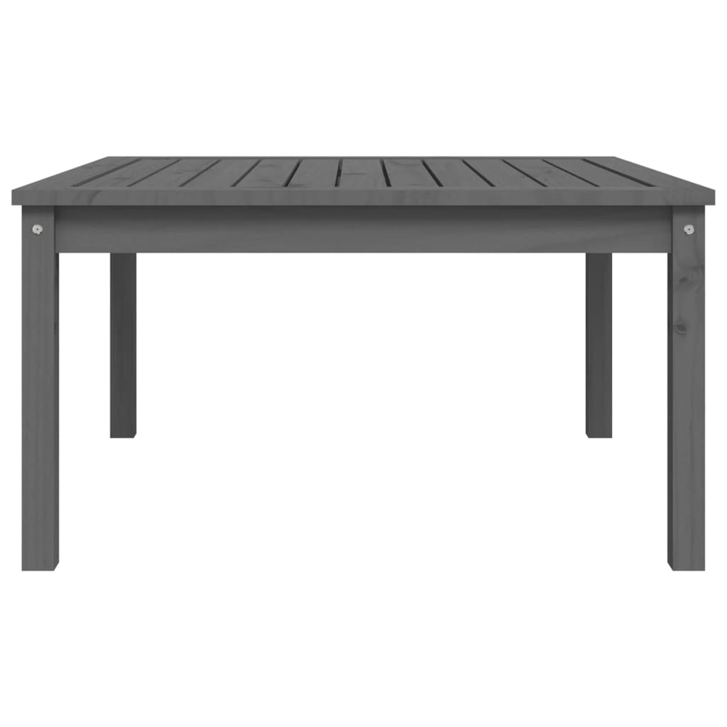 Tuintafel 82,5x82,5x45 cm massief grenenhout grijs