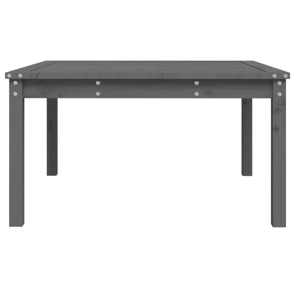 Tuintafel 82,5x82,5x45 cm massief grenenhout grijs