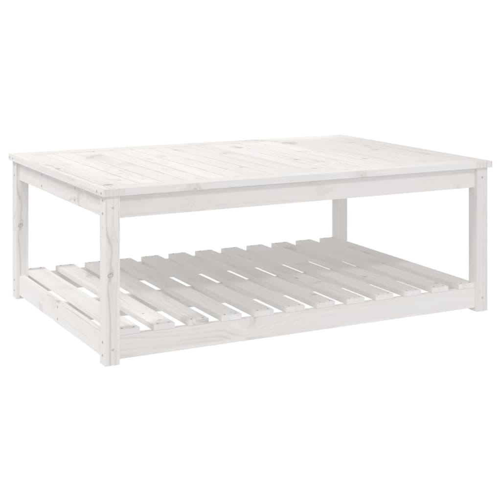 Tuintafel 121x82,5x45 cm massief grenenhout wit