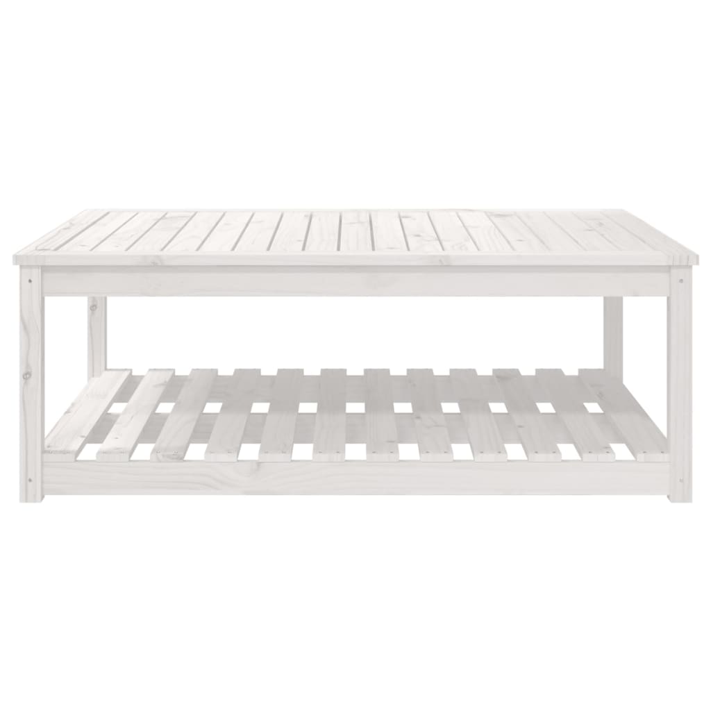 Tuintafel 121x82,5x45 cm massief grenenhout wit