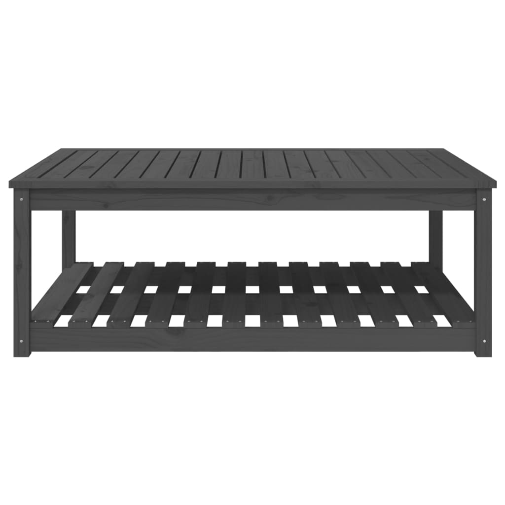 Tuintafel 121x82,5x45 cm massief grenenhout grijs