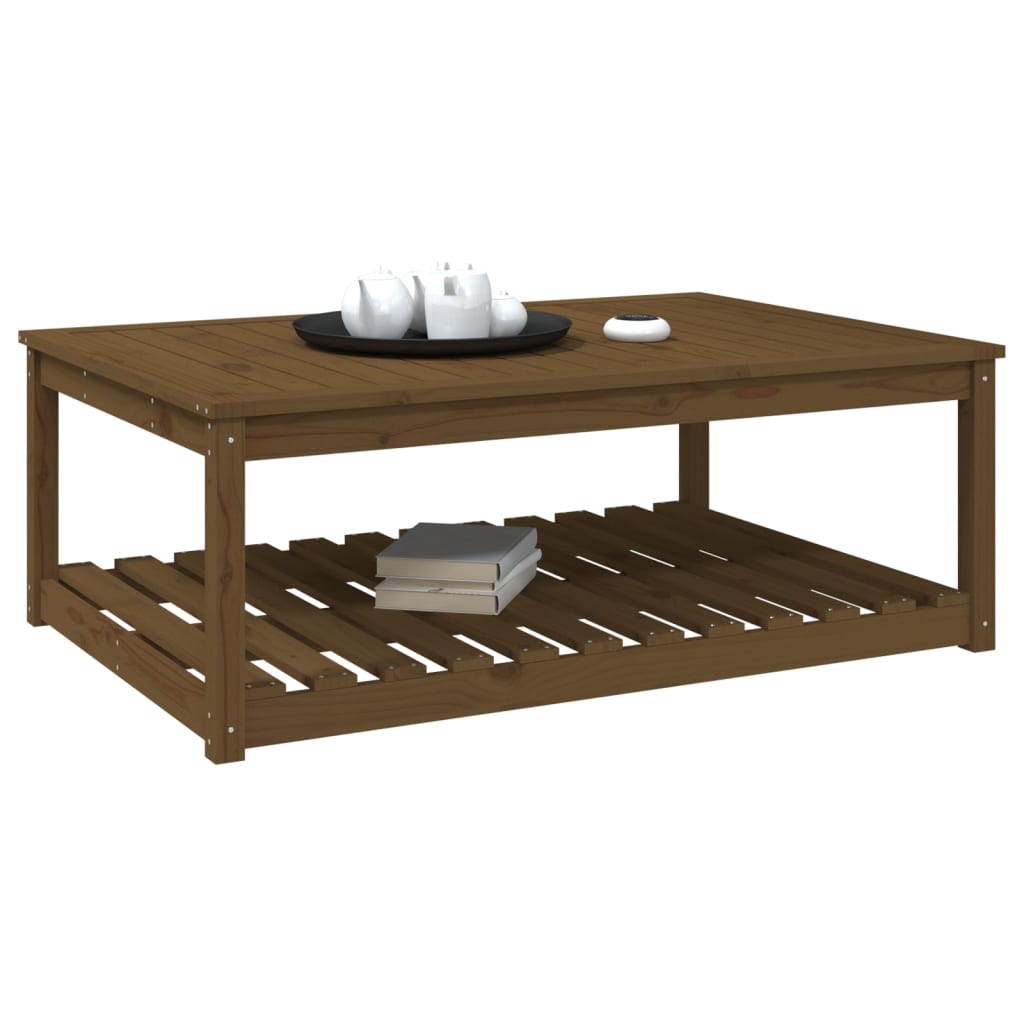 Tuintafel 121x82,5x45 cm massief grenenhout honingbruin