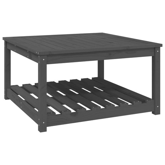 Tuintafel 82,5x82,5x45 cm massief grenenhout grijs