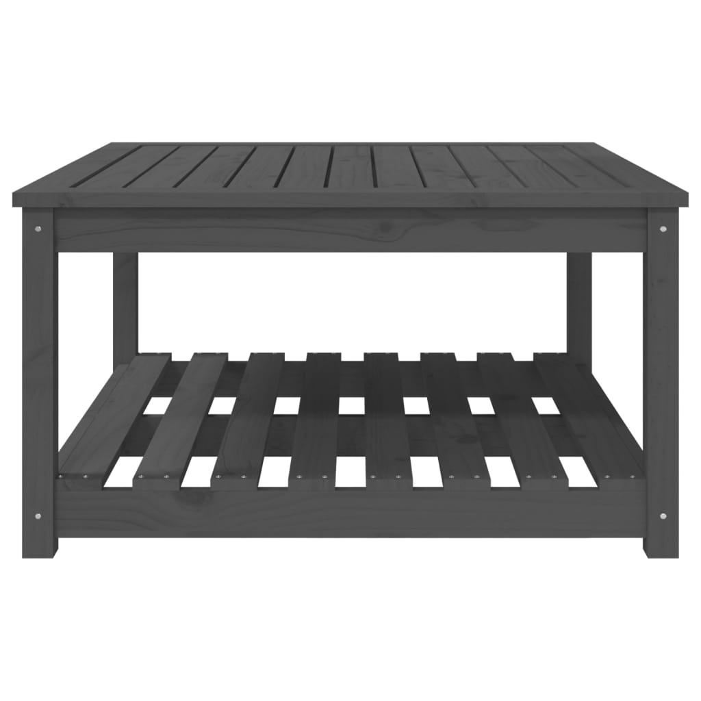 Tuintafel 82,5x82,5x45 cm massief grenenhout grijs