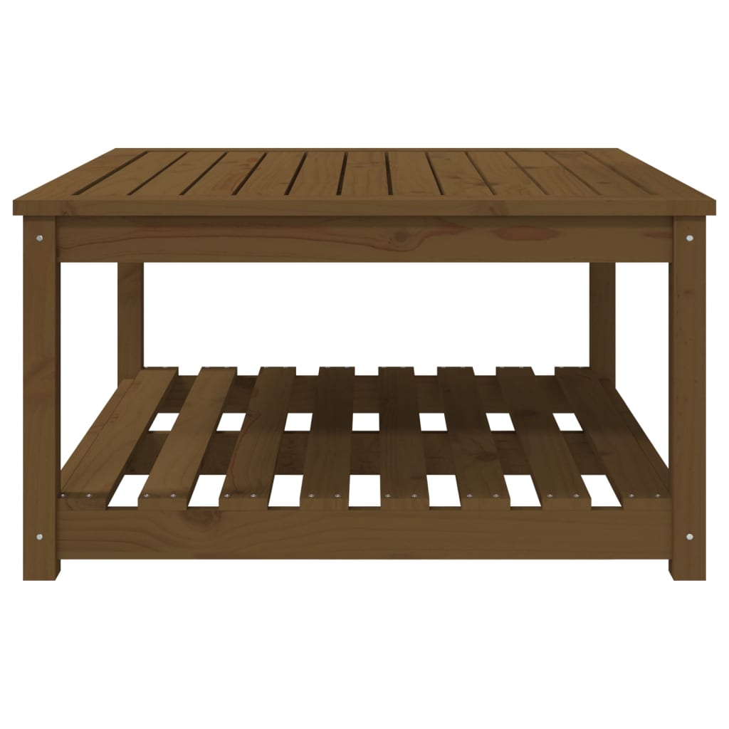 Tuintafel 82,5x82,5x45 cm massief grenenhout honingbruin