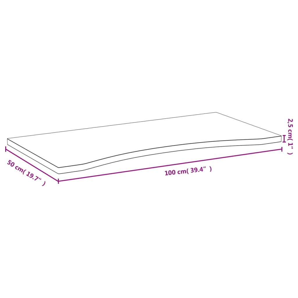 Bureaublad 100x50x2,5 cm bamboe