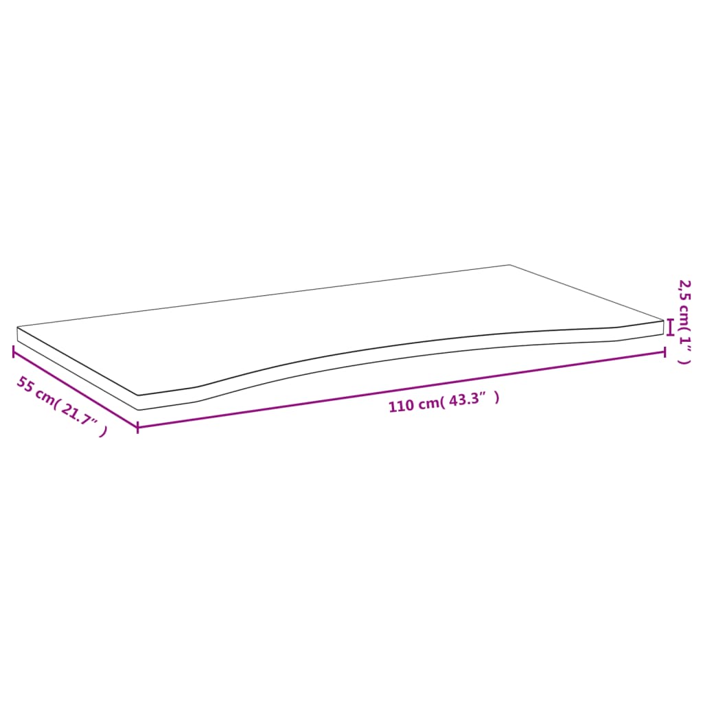 Bureaublad 110x55x2,5 cm bamboe