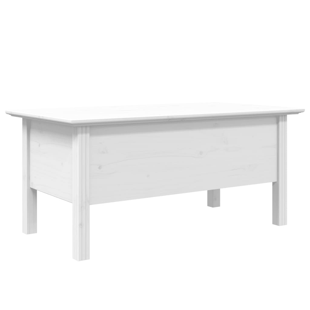 Salontafel BODO 100x55x46 cm massief grenenhout wit