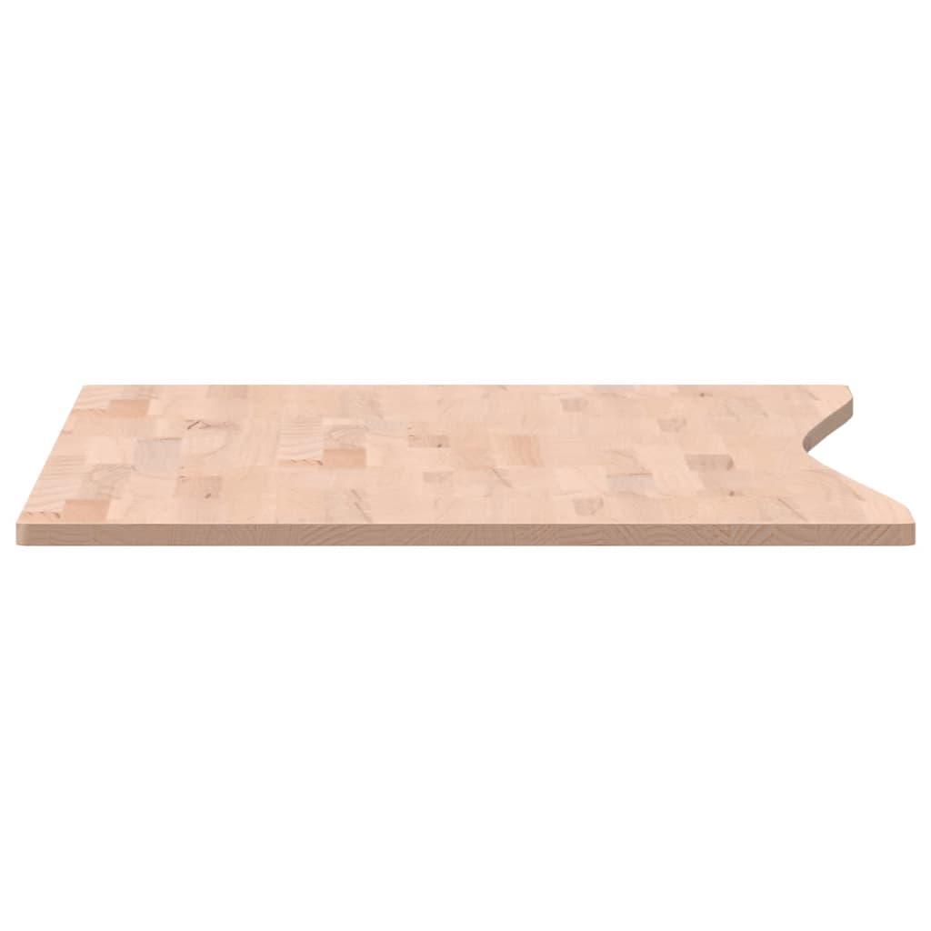 Bureaublad 110x(55-60)x1,5 cm massief beukenhout