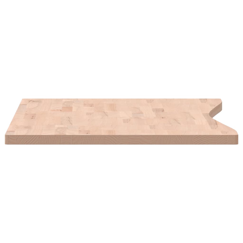 Bureaublad 110x(55-60)x2,5 cm massief beukenhout