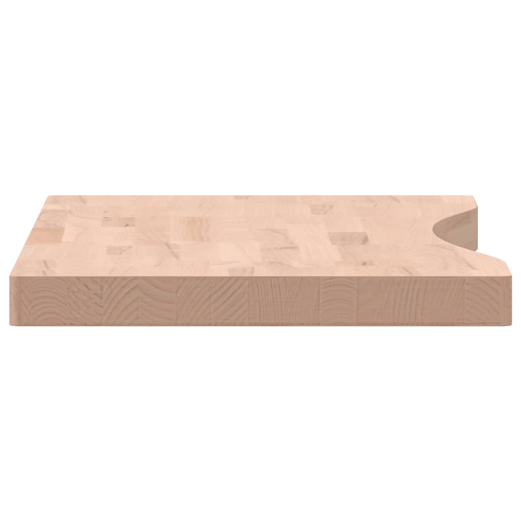 Bureaublad 80x(36-40)x4 cm massief beukenhout