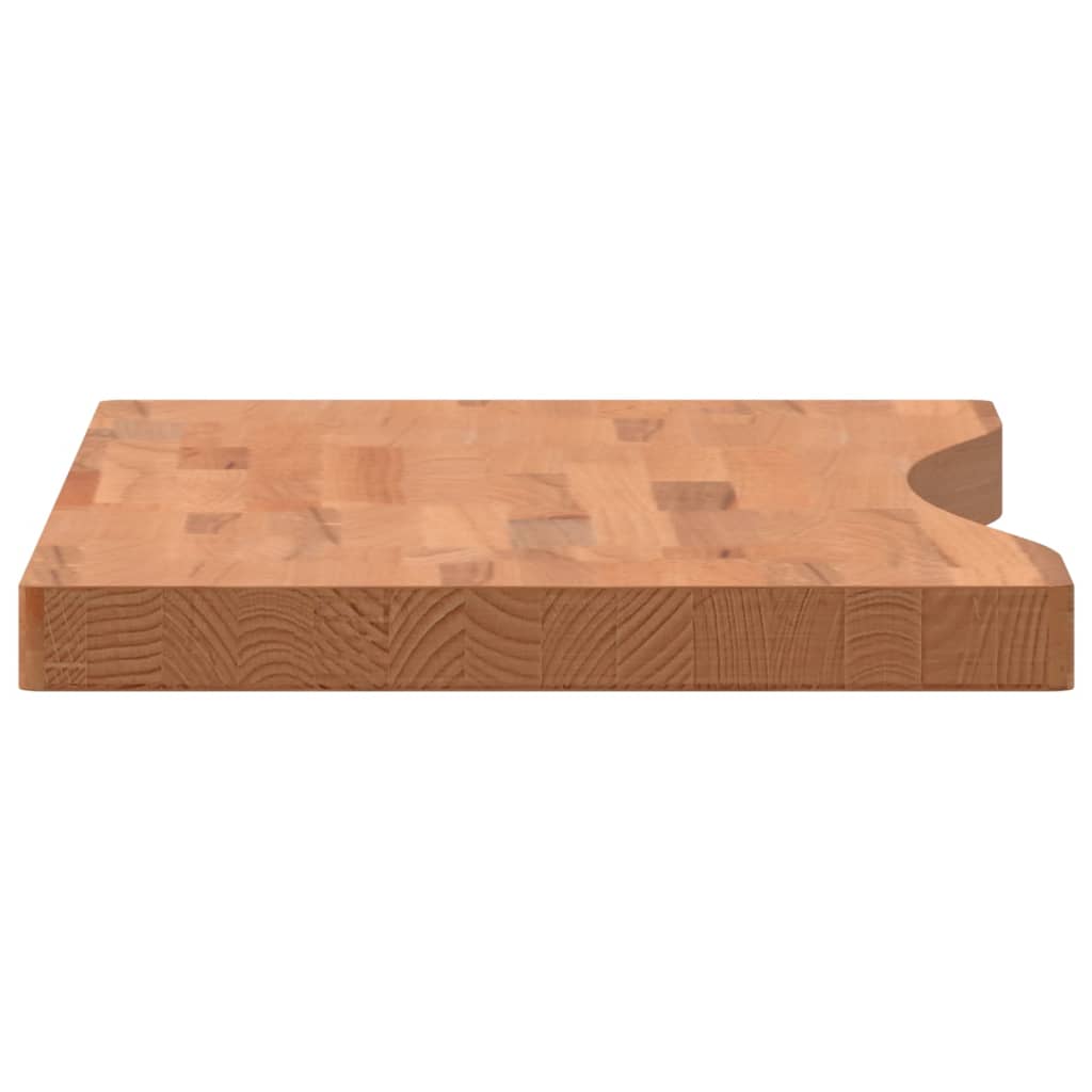 Bureaublad 80x(36-40)x4 cm massief beukenhout