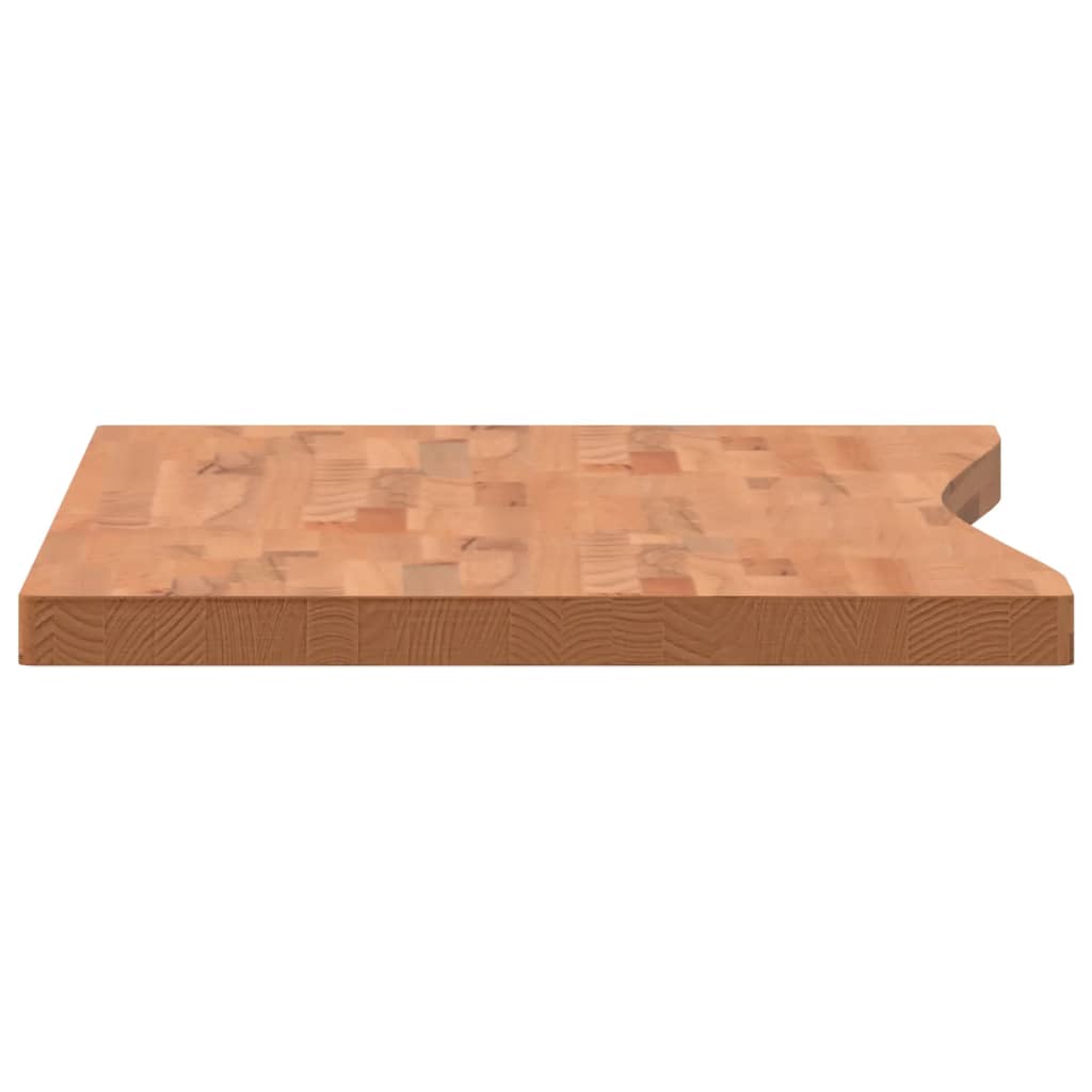 Bureaublad 110x(55-60)x4 cm massief beukenhout