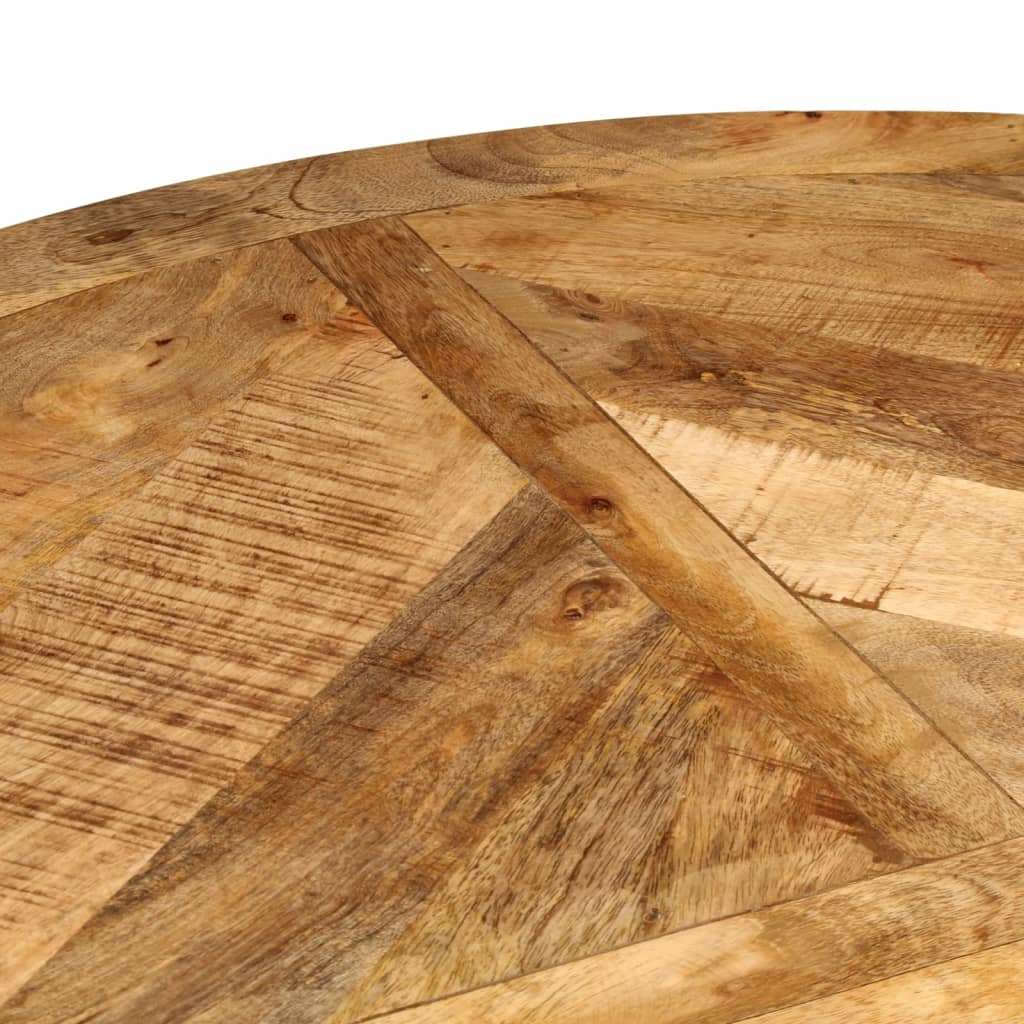 Eettafel Ø110x76 cm massief ruw mangohout