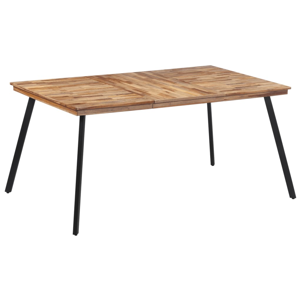 Eettafel 169x98,5x76 cm massief teakhout