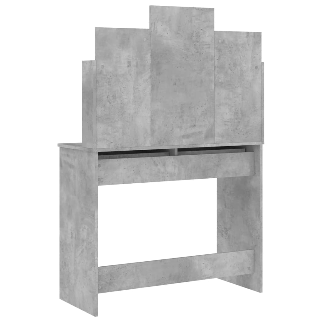 Kaptafel met spiegel 96x39x142 cm betongrijs