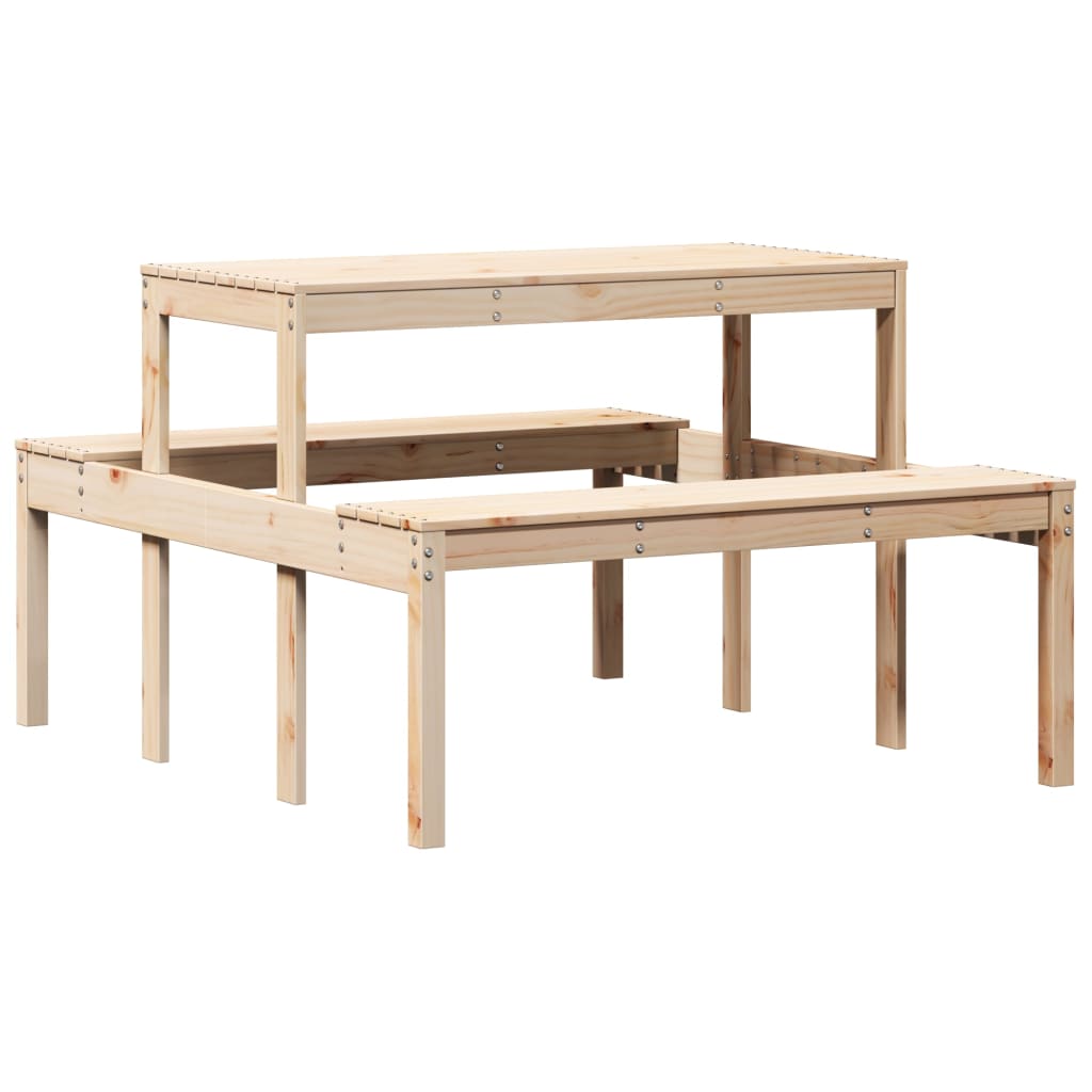 Picknicktafel 110x134x75 cm massief grenenhout