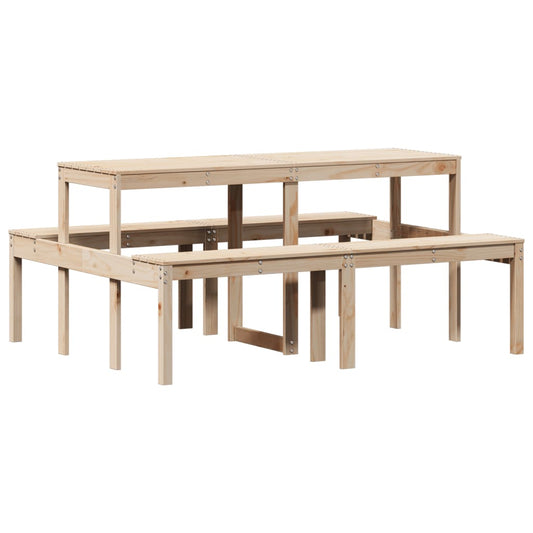 Picknicktafel 160x134x75 cm massief grenenhout