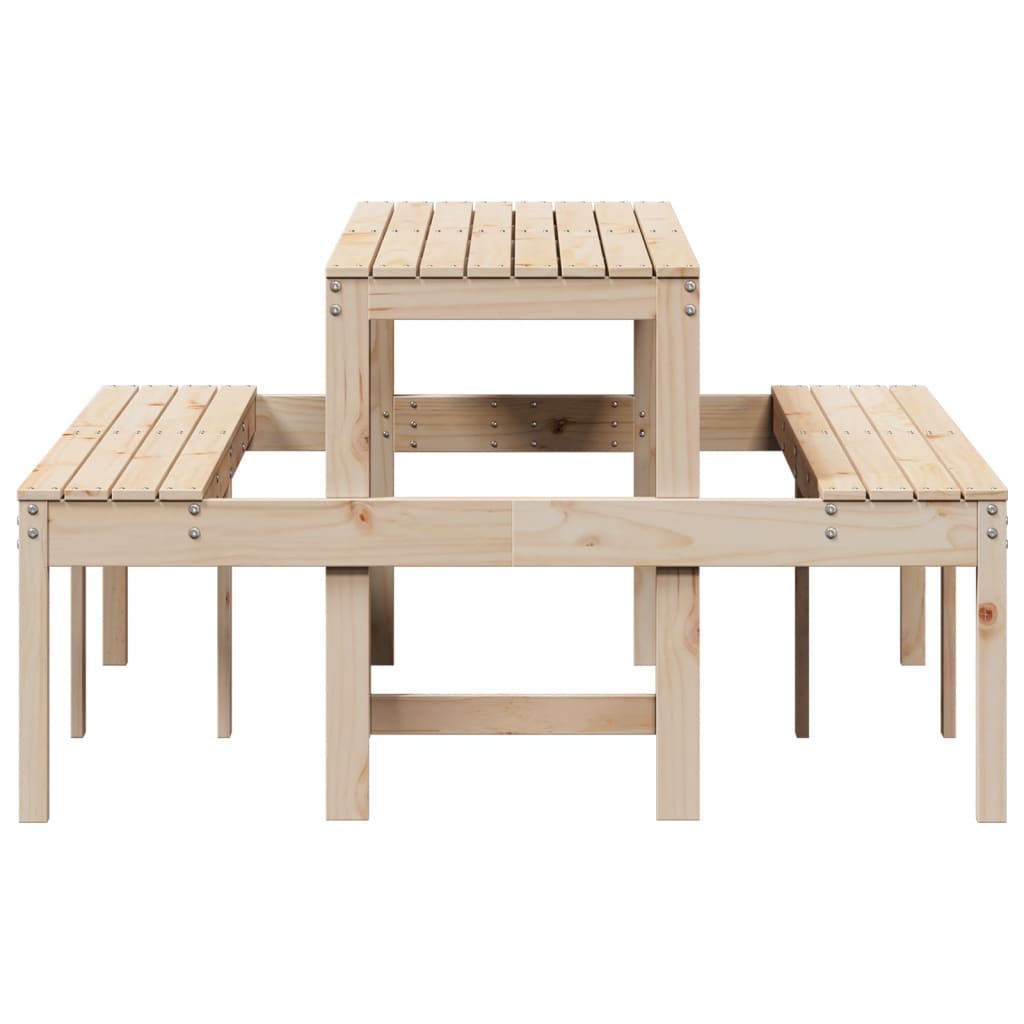 Picknicktafel 160x134x75 cm massief grenenhout