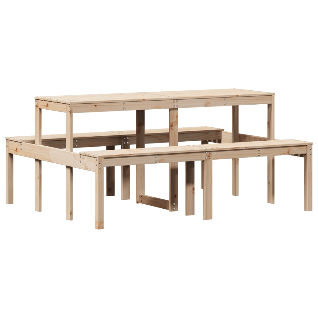 Picknicktafel 160x134x75 cm massief grenenhout