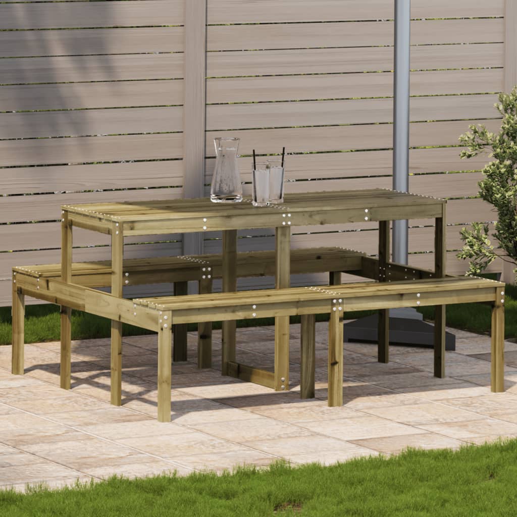 Picknicktafel 160x134x75 cm geïmpregneerd grenenhout