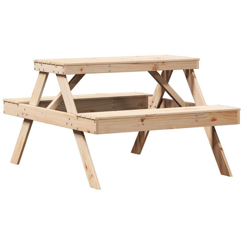 Picknicktafel 105x134x75 cm massief grenenhout