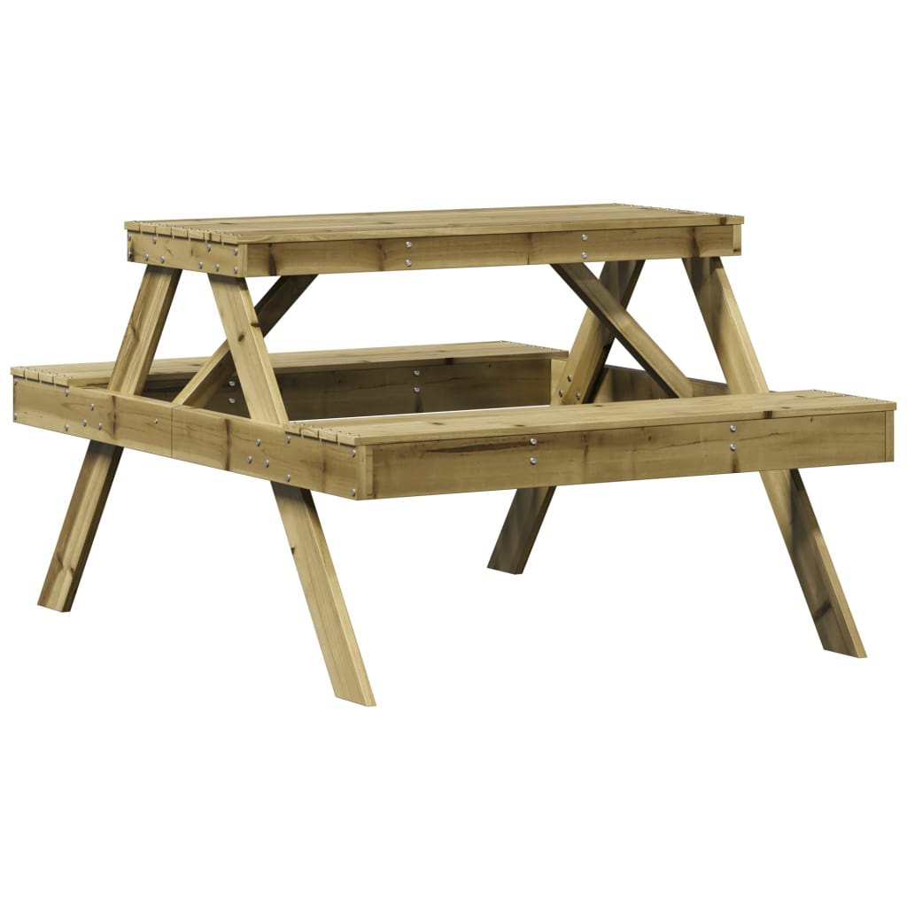 Picknicktafel 105x134x75 cm geïmpregneerd grenenhout