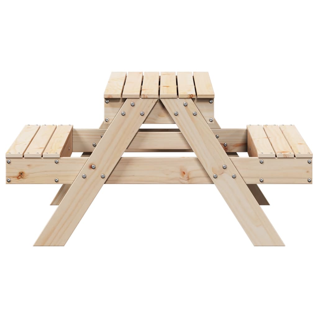 Picknicktafel met zandbak voor kinderen massief grenenhout