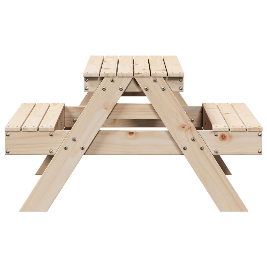 Picknicktafel voor kinderen 88x97x52 cm massief grenenhout