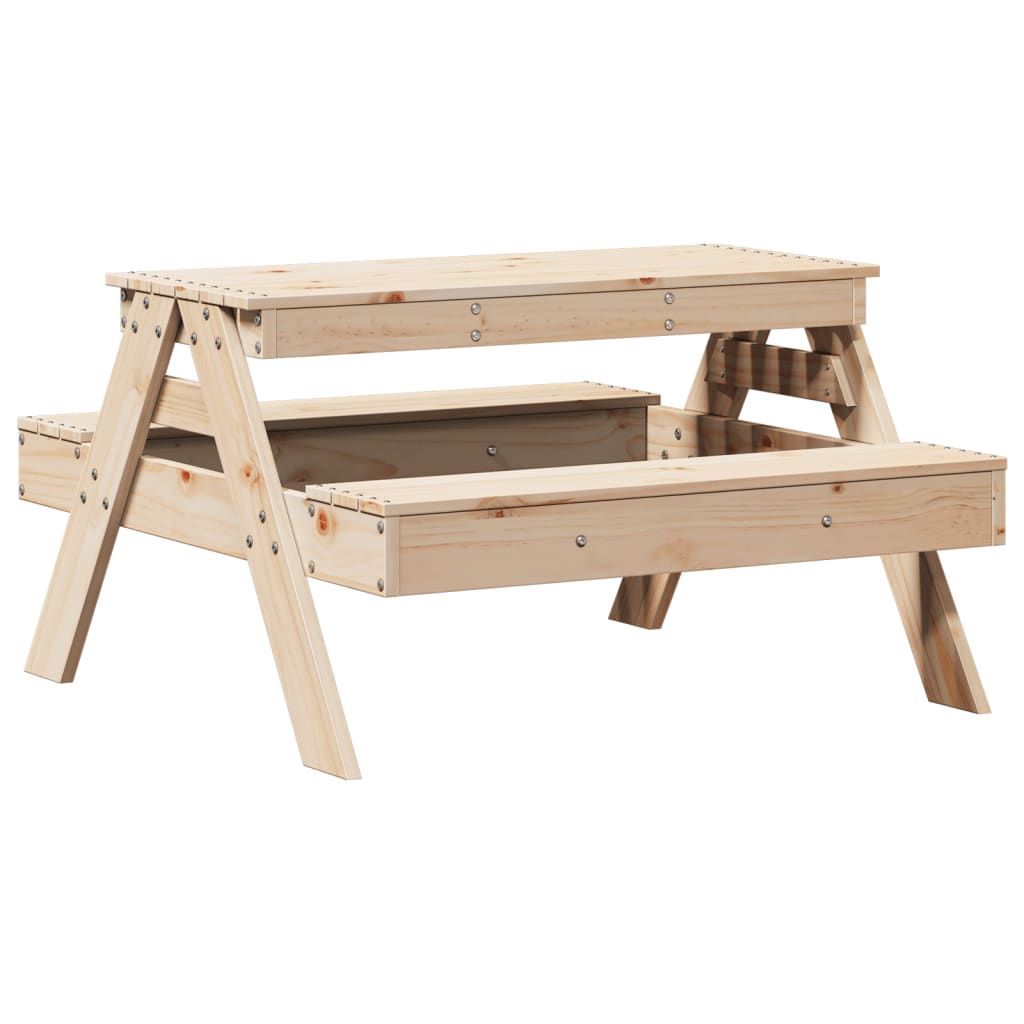 Picknicktafel voor kinderen 88x97x52 cm massief grenenhout