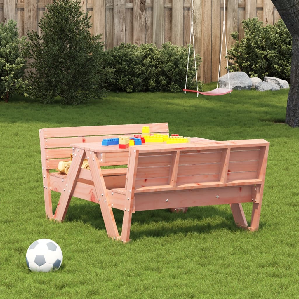 Picknicktafel voor kinderen 88x122x58 cm massief douglashout