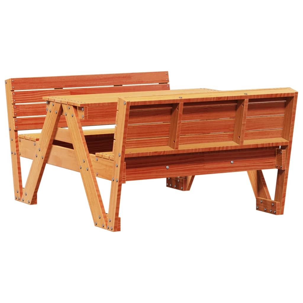 Picknicktafel voor kinderen 88x122x58 cm grenenhout wasbruin