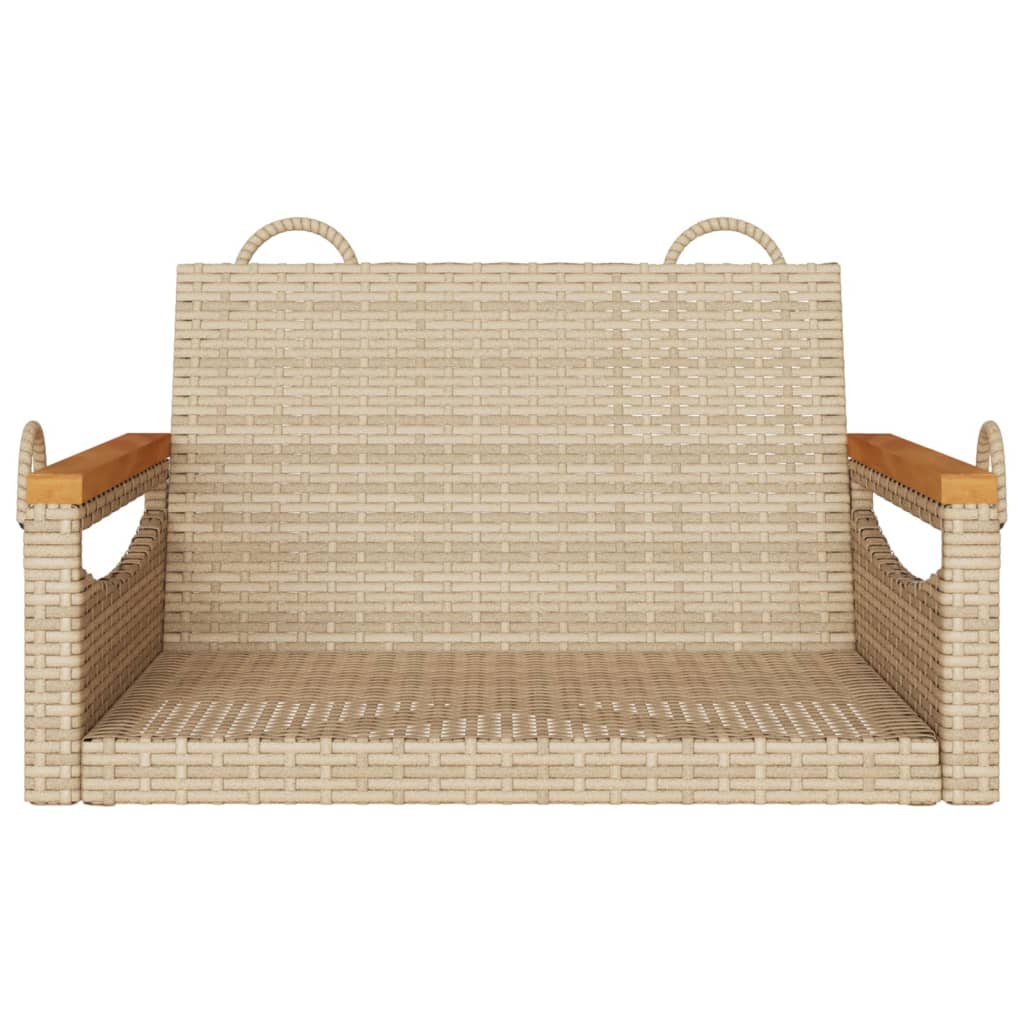 Schommelbank 63x62x40 cm poly rattan beige