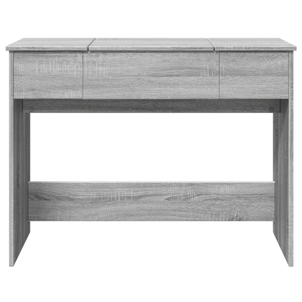 Kaptafel met spiegel 100x45x76 cm grijs sonoma eikenkleurig