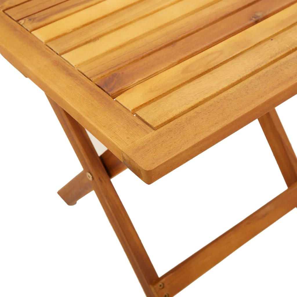 Tuinstoelen 2 st inklapbaar met tafel massief hout zwart