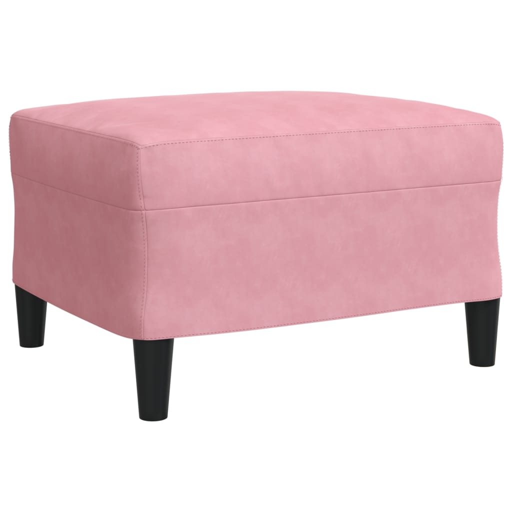 4-delige Loungeset met kussens en bolsters fluweel roze