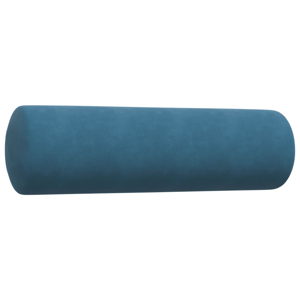 3-delige Loungeset met kussens en bolsters fluweel blauw