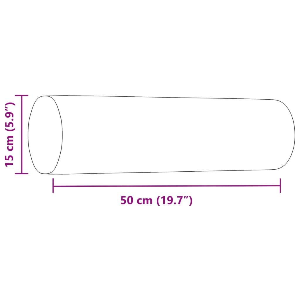 2-delige Loungeset met kussens en bolsters fluweel crèmekleurig