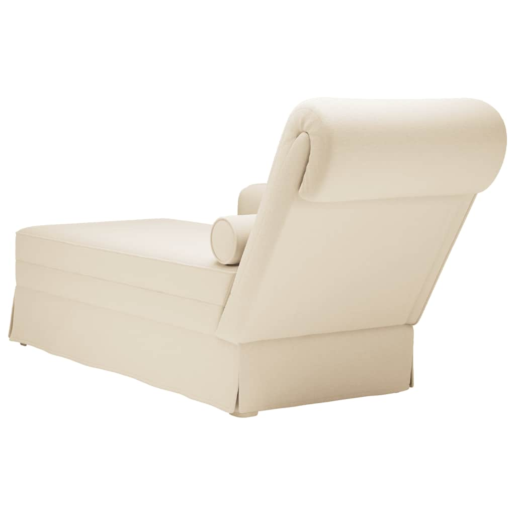 Chaise longue met bolster en rechterarmleuning linnen