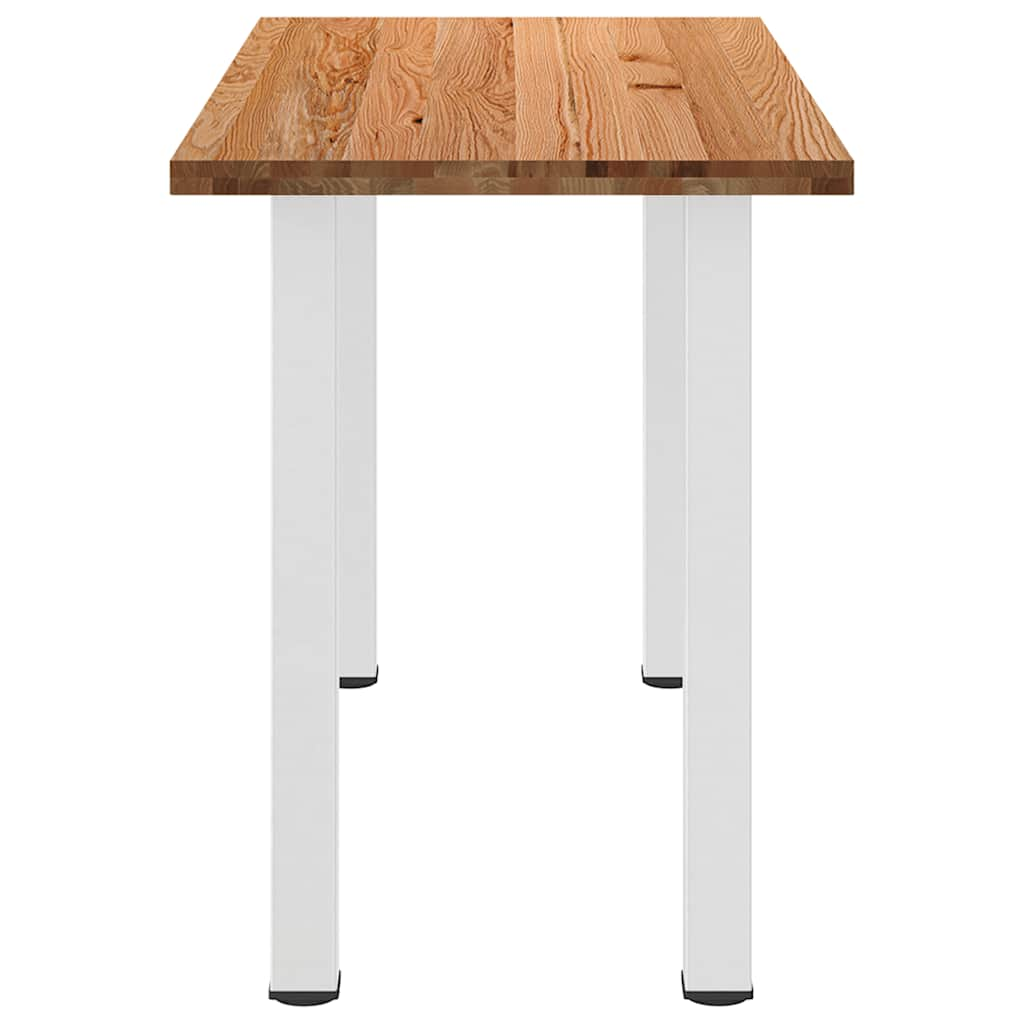 Eettafel rechthoekig 180x80x92 cm massief eikenhout lichtbruin