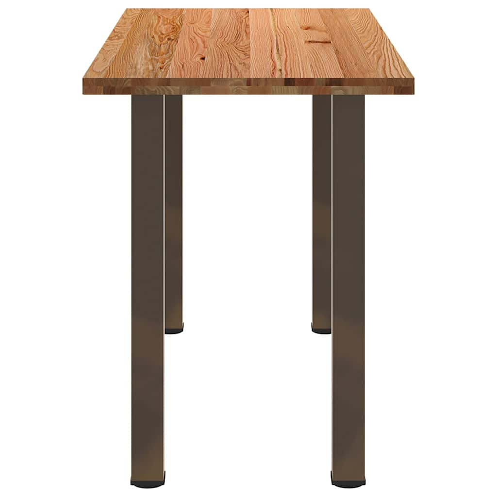 Eettafel rechthoekig 180x80x92 cm massief eikenhout lichtbruin