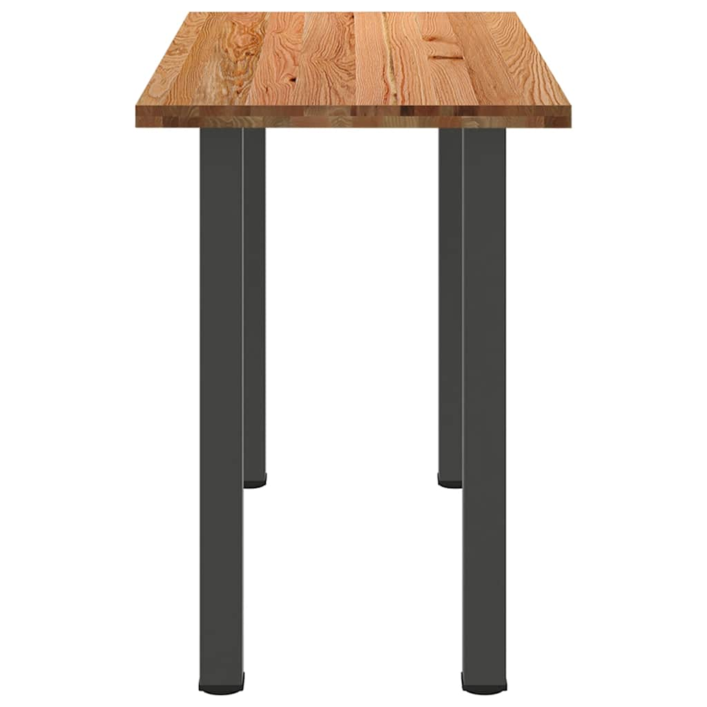 Eettafel rechthoekig 180x80x112 cm massief eikenhout lichtbruin