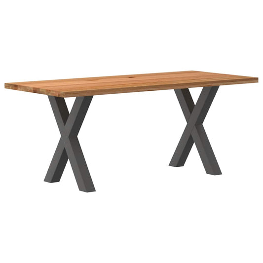 Eettafel rechthoekig 180x80x74 cm massief eikenhout lichtbruin