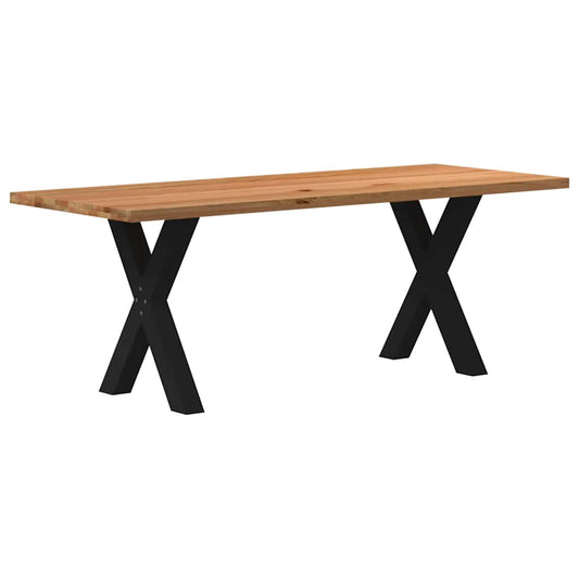 Eettafel rechthoekig 180x80x92 cm massief eikenhout lichtbruin