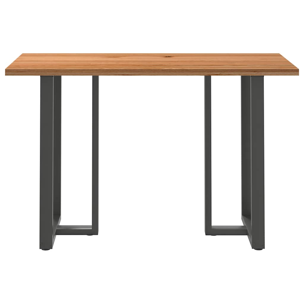 Eettafel rechthoekig 180x80x102 cm massief eikenhout lichtbruin