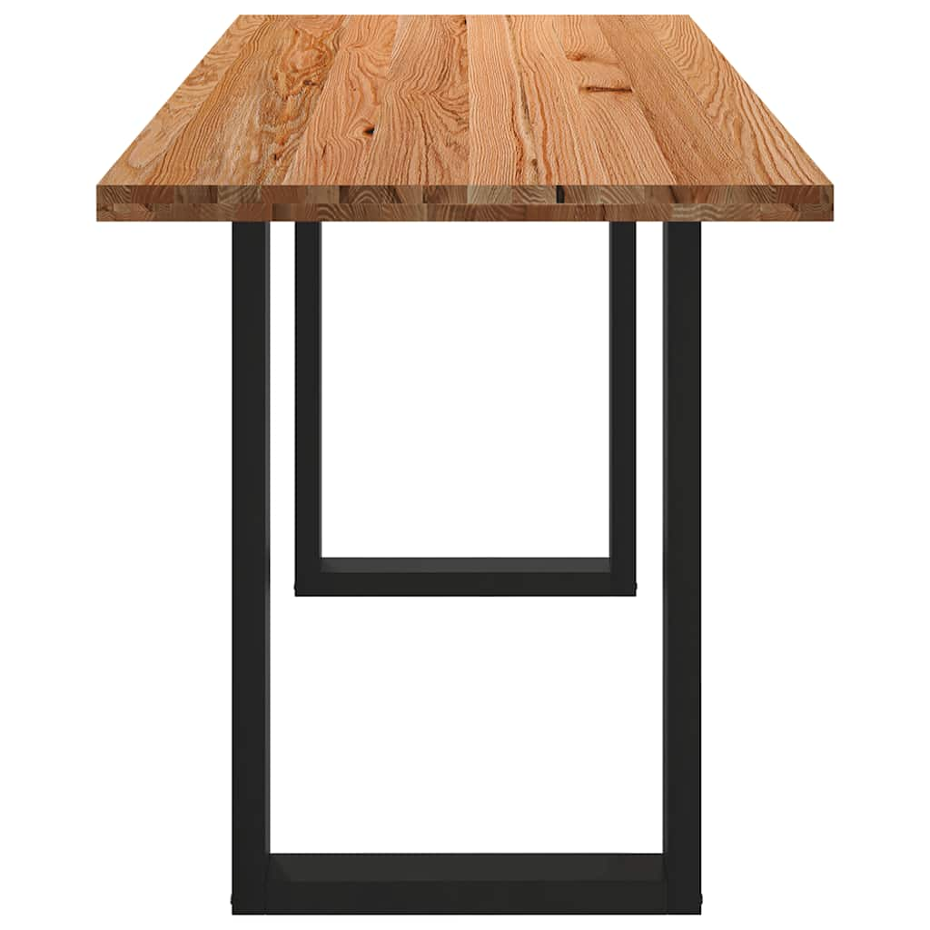 Eettafel rechthoekig 180x80x92 cm massief eikenhout lichtbruin